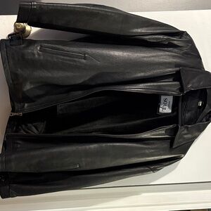 Enyce Black Leather Bomber Jacket